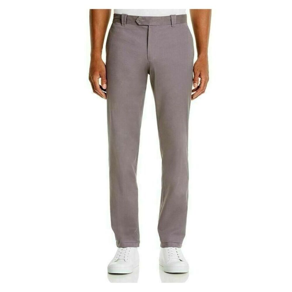 The Mens store Mens Gray Heather Classic Fit Wool Blend Pants 40R